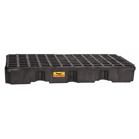 Condor Spill Deck, 30 gal Spill Capacity, 2 Drums, 5,000 lb Load Capacity, Polyethylene 1632BDC
