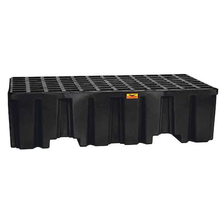 Condor Spill Pallet, 66 gal Spill Capacity, 2 Drums, 4,000 lb Load Capacity, Polyethylene 1620BNDC