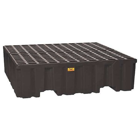 Condor Spill Pallet, 132 gal Spill Capacity, 4 Drums, 8,000 lb Load Capacity, Polyethylene 1640BC