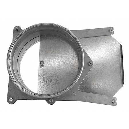 NORDFAB Round Manual Blastgate, Cast Aluminum, 22 GA, 9 in W, 5 1/2 in L, 11.12" H 8010002304