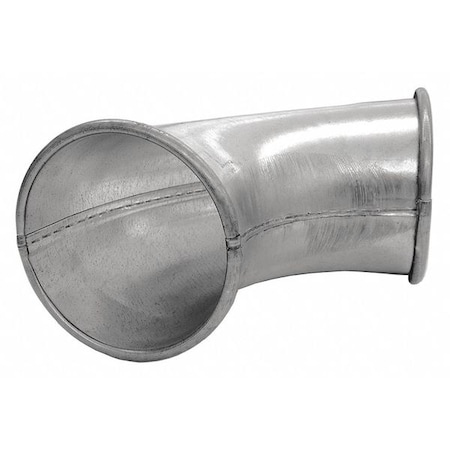 NORDFAB Round 90 Degree Elbow, 6 in Duct Dia, Galvanized Steel, 24 GA, 13 5/16 in W, 13-5/16" L, 6 in H 8010005966