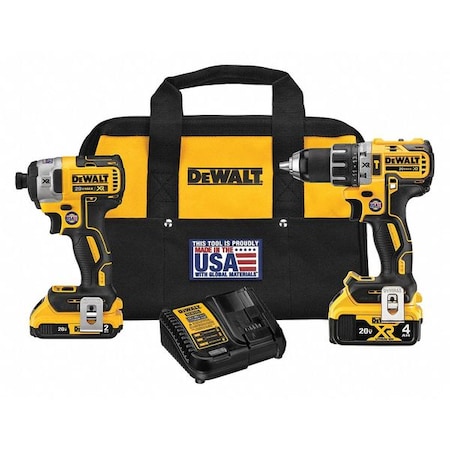 Dewalt Cordless Combo Kit, Li-Ion, 20.0V DCK287D1M1