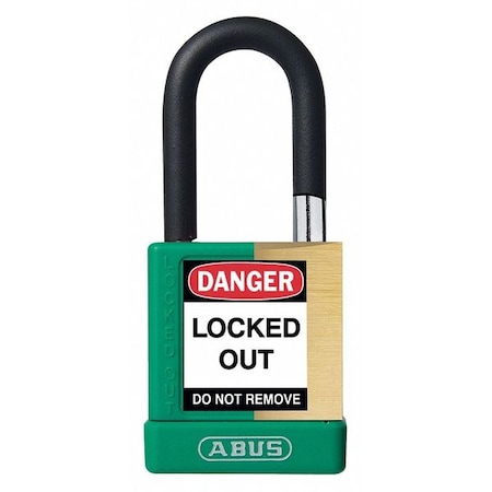 Abus Keyed Padlock, Open, Rectangular Steel Body, Hardened Steel Shackle, 3/4 in W 20032