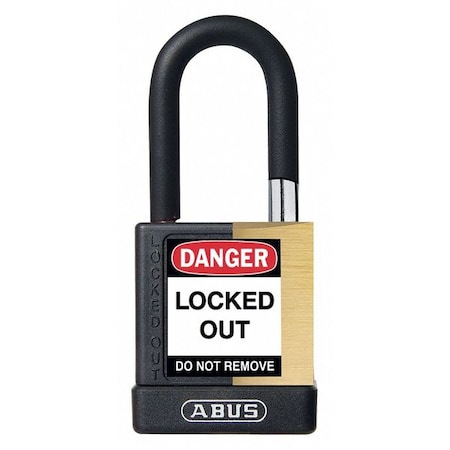 Abus Keyed Padlock, Open, Rectangular Steel Body, Hardened Steel Shackle, 3/4 in W 20040