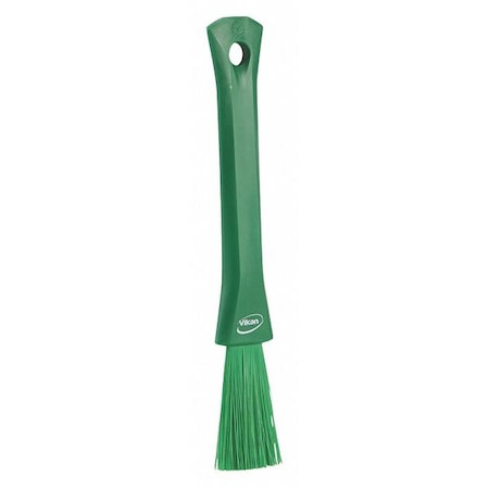 Vikan 1 13/16 in W Detail Brush, Soft, 5 51/64 in L Handle, 8 5/64 in L Brush, Green, Plastic 5551302