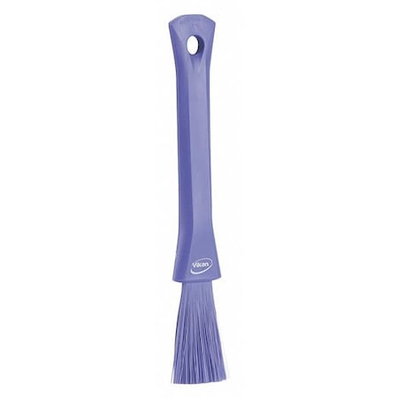 Vikan 1 13/16 in W Detail Brush, Soft, 5 51/64 in L Handle, 8 5/64 in L Brush, Purple, Plastic 5551308
