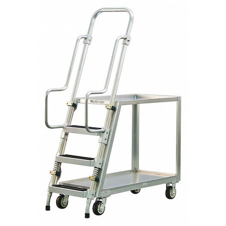 Zoro Select Ladder Cart 800 lb. Capacity, 51-1/2"L x 22"W x 69-1/2"H 50060