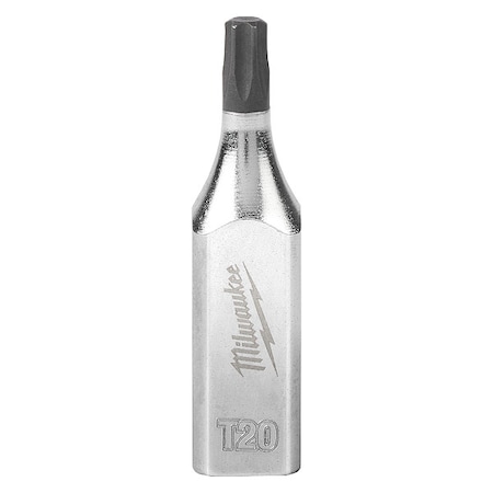 Milwaukee Tool Socket, S2 Stl, T20, Torx, Chrm, 0.25 in 45-34-1003