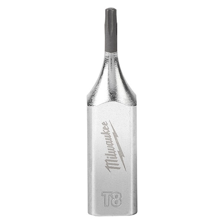 Milwaukee Tool Socket, S2 Stl, T8, Torx, Chrm, 0.25 in 45-34-1000