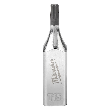 Milwaukee Tool Socket, S2 Stl, T15, Torx, Chrm, 0.25 in 45-34-1002