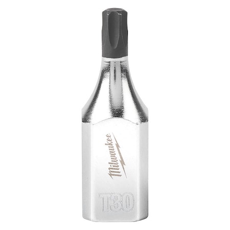 Milwaukee Tool Socket, S2Stl, T30, Torx, Chrm, 0.375in 45-34-1013