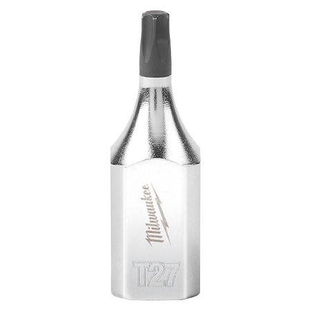 Milwaukee Tool Socket, S2Stl, T27, Torx, Chrm, 0.375in 45-34-1012