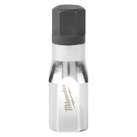 Milwaukee Tool Socket, S2Stl, 13mm, Hex, Chrm, 0.375in 45-34-1059