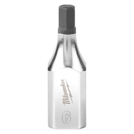 Milwaukee Tool Socket, S2Stl, 6mm, Hex, Chrm, 0.375in 45-34-1052