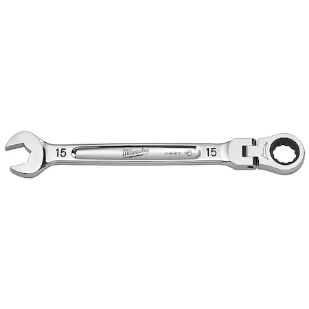 Milwaukee Tool 15mm Metric Flex Head Ratcheting Combination Wrench 45-96-9615