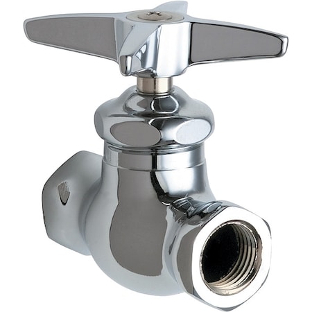 Chicago Faucet Multi-Turn Stop, Straight, 1/2 Inx1/2 In 45-ABCP