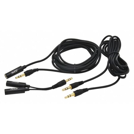 Mobilespec Audio Cable, Black, 6 ft., Single Foil MBS12401