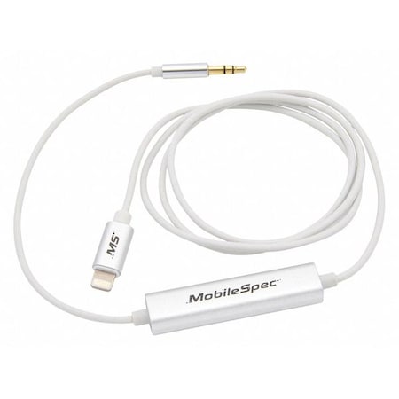 Mobilespec Audio Adapter, 3.5mm Audio Cable, White MBS12552
