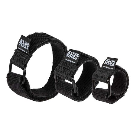 Klein Tools Cable Tie Strap, 14 in L, 6 in, 8 in, 14 in Max Bundle Dia., Black, Polyethylene, 40 lb Strength 450-600