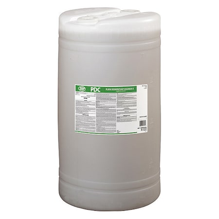 Zep Cleaner and Disinfectant, 20 gal. Drum, Odorless, Colorless 655650
