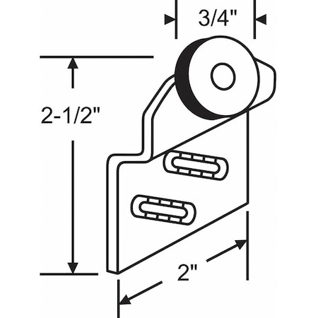 Zoro Select Hanger Bracket, Steel Plated, 2-1/2"L x 2"W 3-164