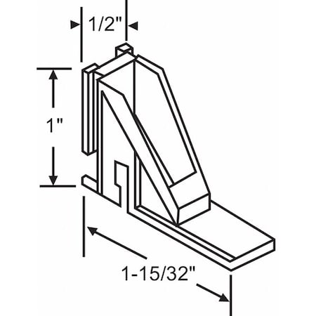 Zoro Select Tube Balance Shoe, Sprial, 1-15/32" L 70-513