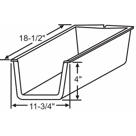 ZORO SELECT Drawer Insert, 11-3/4" W x 18-1/2" D 45-91