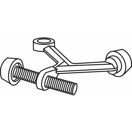 Zoro Select Door Stop, Door Mount, Satin Nickel 19-142SN