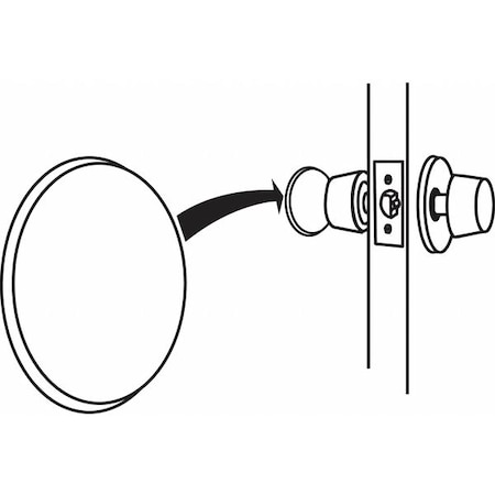 Zoro Select Door Stop, Door Mount, Painted 19-182OW