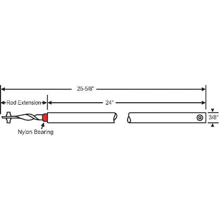 Zoro Select Tube Balance, Bearing, 24-5/8" L 76-SMS24R