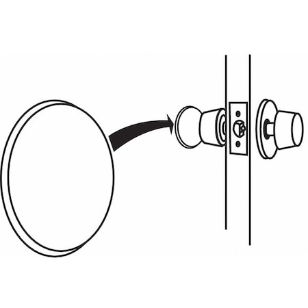 Zoro Select Door Stop, Door Mount, Painted 19-181OW