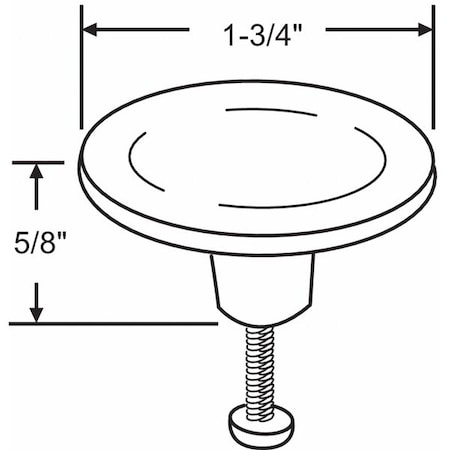 Zoro Select Cabinet Knob, Round Shape, Zinc 8-301 | Zoro