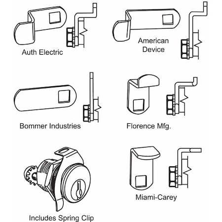 Zoro Select Mailbox Lock, For 4C Pedestal Mailboxes 97-75-HL1 | Zoro