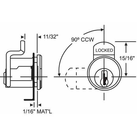 Lock Kit, for 4C Pedestal Mailboxes