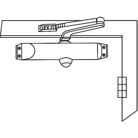 Zoro Select Manual, Hydraulic, 700, Door Closer, Standard Duty Interior and Exterior, Gray 18-68