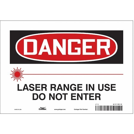 Condor Safety Sign, 7 in Height, 10 in Width, Vinyl, Vertical Rectangle, English, 451R96 451R96