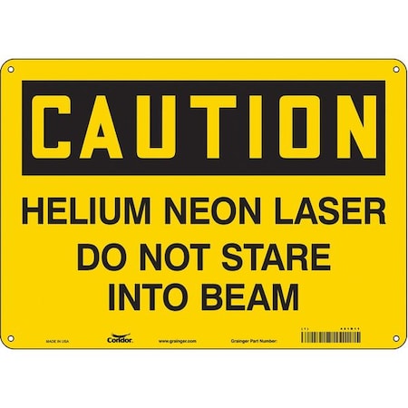 Condor Safety Sign, 10 in Height, 14 in Width, Aluminum, Horizontal Rectangle, English, 451R11 451R11