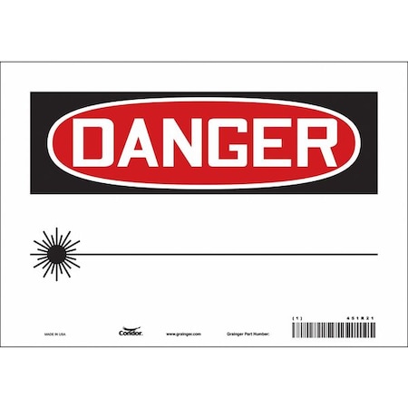 Condor Safety Sign, 7 in Height, 10 in Width, Vinyl, Vertical Rectangle, English, 451R21 451R21