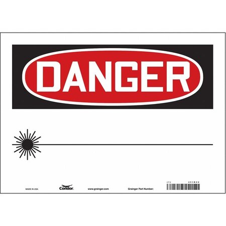 Condor Safety Sign, 10 in Height, 14 in Width, Vinyl, Horizontal Rectangle, English, 451R22 451R22
