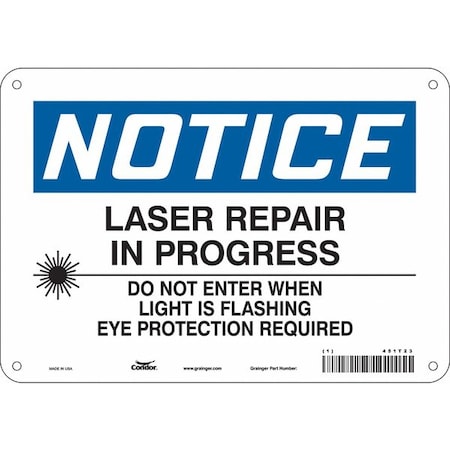 Condor Safety Sign, 7 in Height, 10 in Width, Aluminum, Vertical Rectangle, English, 451T23 451T23