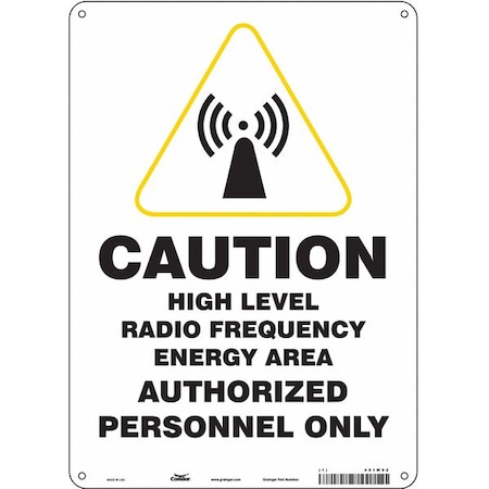 Condor Safety Sign, 14 in Height, 10 in Width, Polyethylene, Vertical Rectangle, English, 451W92 451W92