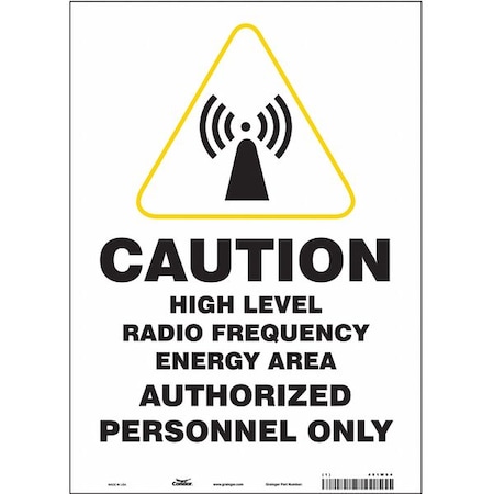 Condor Safety Sign, 14 in Height, 10 in Width, Vinyl, Vertical Rectangle, English, 451W94 451W94