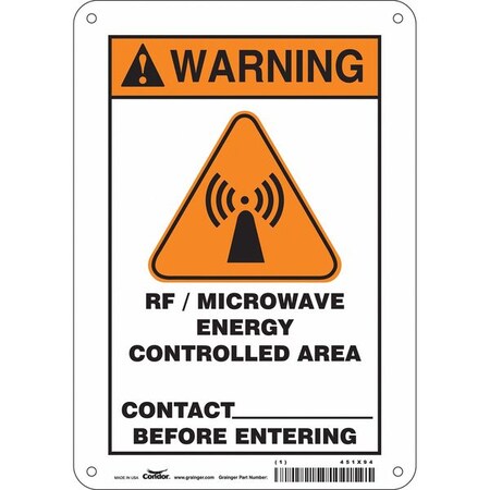 Condor Safety Sign, 10 in Height, 7 in Width, Aluminum, Horizontal Rectangle, English, 451X94 451X94