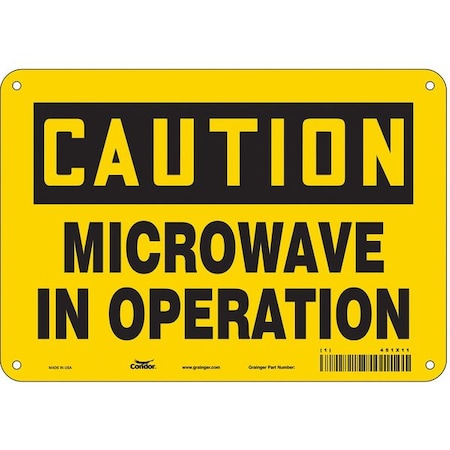 Condor Safety Sign, 7 in Height, 10 in Width, Polyethylene, Vertical Rectangle, English, 451X11 451X11