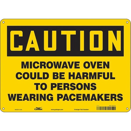 Condor Safety Sign, 10 in Height, 14 in Width, Polyethylene, Horizontal Rectangle, English, 451X24 451X24