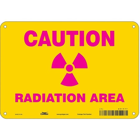 Zoro Select Safety Sign, 7 in Height, 10 in Width, Fiberglass, Vertical Rectangle, English, 451Y77 451Y77
