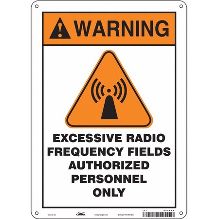 Condor Safety Sign, 14 in Height, 10 in Width, Polyethylene, Vertical Rectangle, English, 451Y05 451Y05