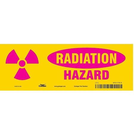 Condor Safety Sign, 3 1/2 in H, 10 in W, Vinyl, Vertical Rectangle, 451Y63 451Y63