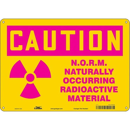 Condor Safety Sign, 10 in Height, 14 in Width, Vinyl, Horizontal Rectangle, English, 451Z85 451Z85