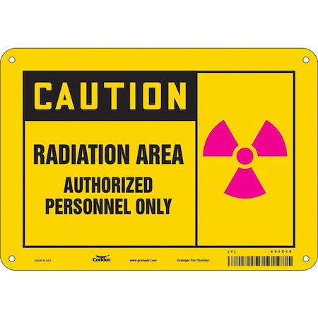 Condor Safety Sign, 7 in Height, 10 in Width, Aluminum, Vertical Rectangle, English, 451Z15 451Z15